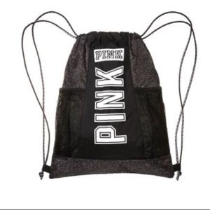 Black Drawstring Bag from PINK